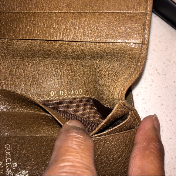 RARE! GUCCI Vintage GG Bifold Wallet PVC Leather Authentic VGUC - Picture 4 of 7